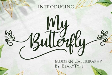 My Butterfly Calligraphy Font - Dafont Free