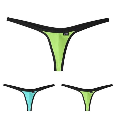 Mens G String Thongs Bulge Pouch Panties Micro Bikini T Back Briefs