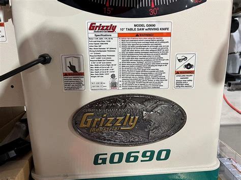 Used Grizzly Industrial G Cabinet Table Saw For Sale In