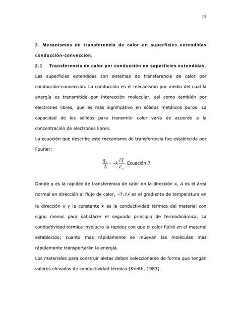 Pdf Mecanismos De Transferencia De Calor En Superficies