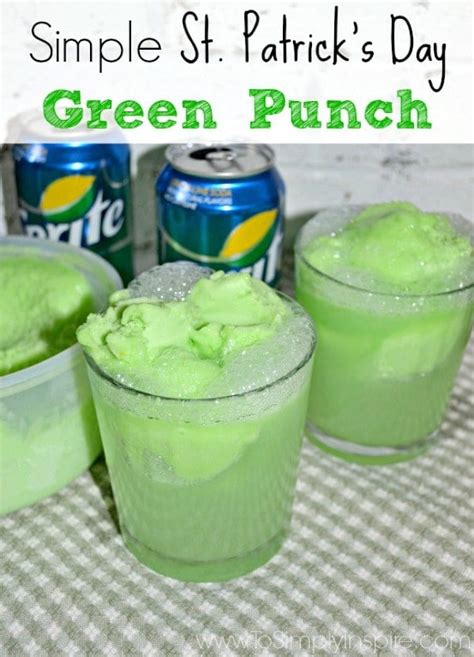 Simple St Patricks Day Green Punch