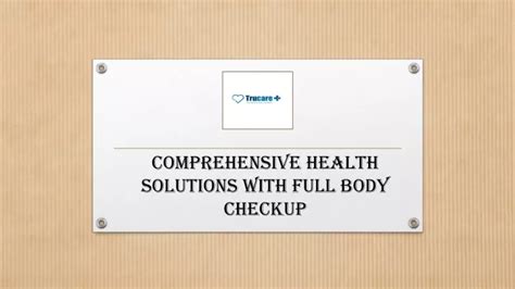 PPT Comprehensive Health Solutions With Full Body Checkup PowerPoint