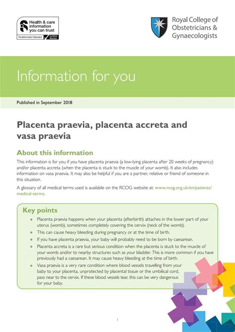 Rcog Placenta Praevia By Grainne Flannelly Issuu