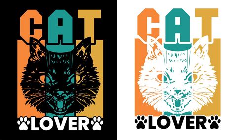 Cat Lover T Shirt Design 21309843 Vector Art At Vecteezy