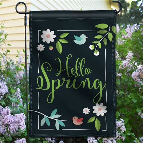 Hello Spring Decorative Garden Flags 18 X 125 Inch Anley Flags