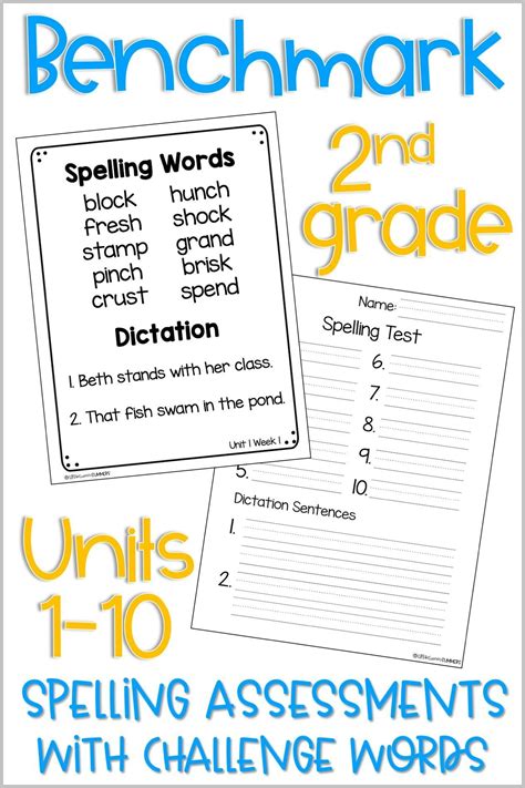 Nd Grade Benchmark Advance Spelling Tests Challenge Words For