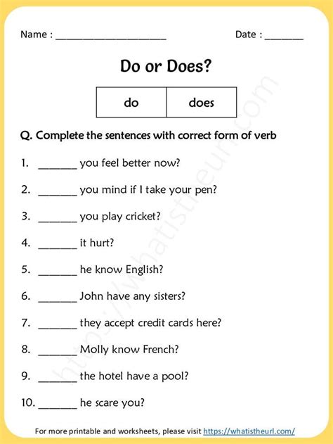 Third Person Singular Worksheet Artofit