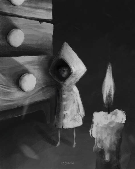 ArtStation - Little Nightmares Fan Art_B&W