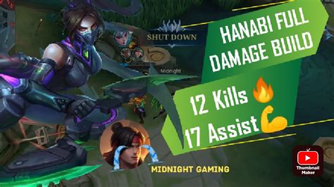 HANABI FULL DAMAGE BUILD NEW BEST BUILD FOR HANABI 2023 INSANE MATCH