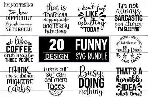 Funny Svg Bundle By Creativesvgzone Thehungryjpeg