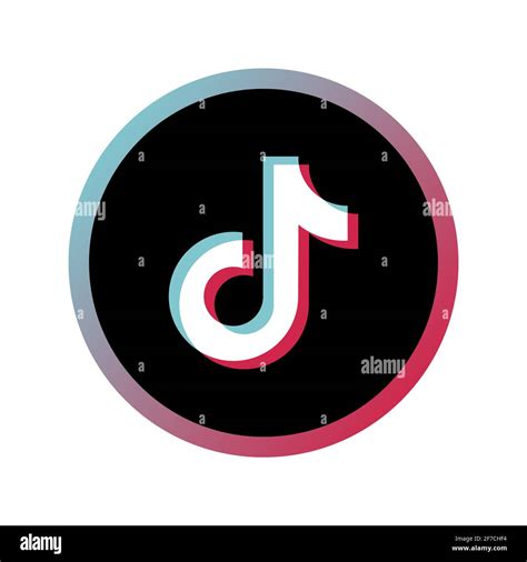 Tik Tok Icon Social Media Tik Tok Logo Design Vector Illustration