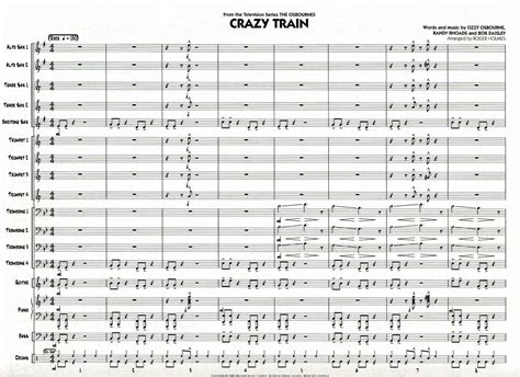 CRAZY TRAIN | Jazz Ensemble (Big Band), Popular Titles For Young Bands ...