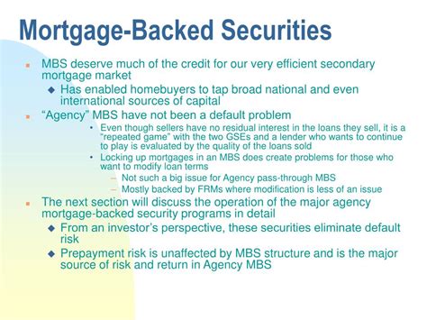 Ppt Mortgage Backed Securities Powerpoint Presentation Free Download Id4121545