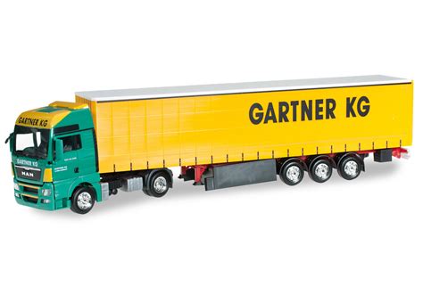 Herpa MAN TGX XXL Gardinenplanen Sattelzug Gartner 913676