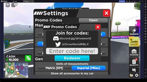 Roblox Drive World Codes: Speed into Victory - 2024 August-Redeem Code ...