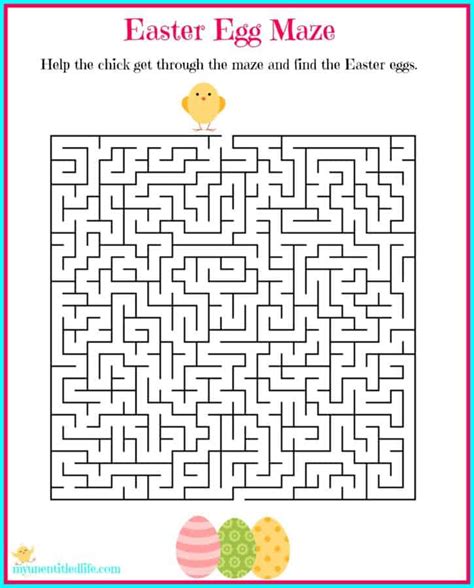 Easter Egg Maze Free Printable