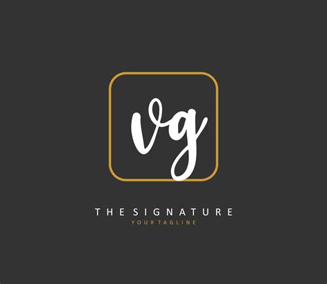 Vg Initial Letter Handwriting And Signature Logo A Concept Handwriting