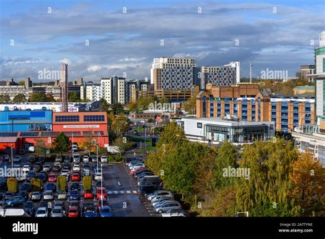 Aerial view of part of the Westquay Shopping Centre including John ...