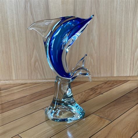 Murano Art Vintage Large Murano Italian Art Glass Dolphin Sculpture Poshmark