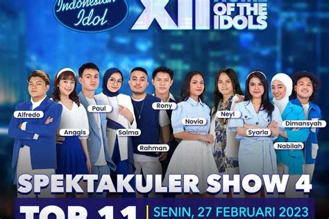 11 Kontestan Indonesian Idol 12 Malam Ini Tampil Di Spektakuler Show 4