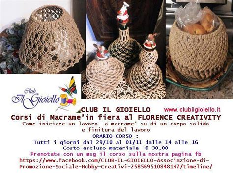 Corso di macramè Fortezza da Basso Eventi a Firenze