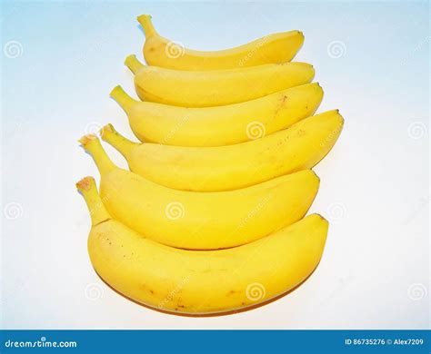 Bunch Of Ripe Bananas On White Background Stock Photo Image Of