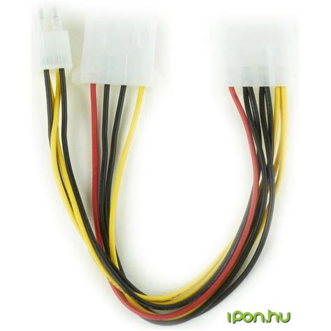 GEMBIRD Molex 4pin ATX 4 pin Elosztó Fekete 15cm CC PSU 4 iPon hu