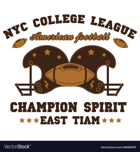 American football league logo vintage Royalty Free Vector