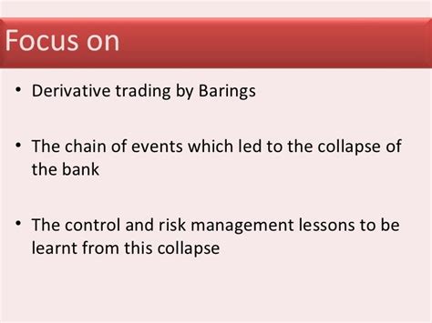 The Barings Bank Collapse