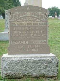 Ida Agnes Paules Brenneman 1863 1918 Mémorial Find a Grave