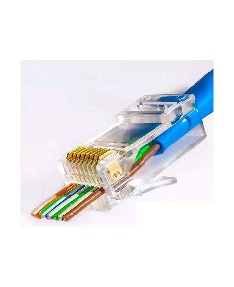 Коннектор RJ-45 (8P8C) кат.5е со сквозным отверстием EZNetko купить в ...