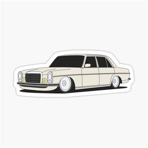 Mercedes Benz W114 W115 Sticker For Sale By Marcimarcc Redbubble