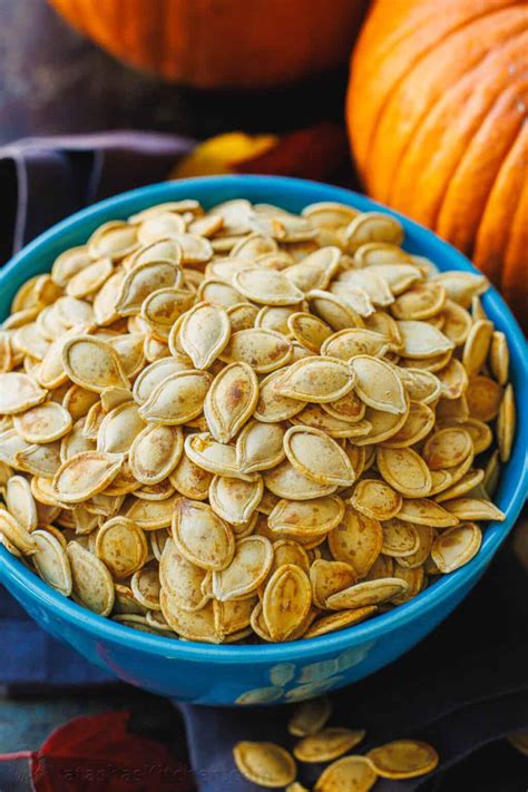 Roasted Pumpkin Seeds Recipe - NatashasKitchen.com