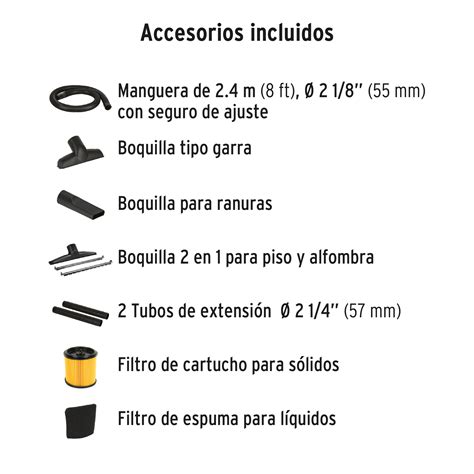 Ficha Tecnica Aspiradora De S Lidos Y L Quidos Gal Acero Inox Truper