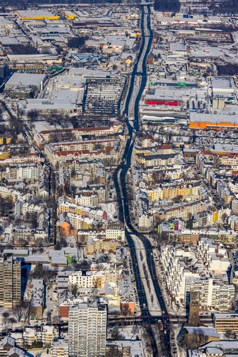 Dortmund Von Oben Winterluftbild Stadtansicht Vom Innenstadtbereich