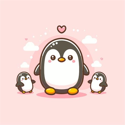 Premium Vector Cute Penguin Cartoon Icon Illustration