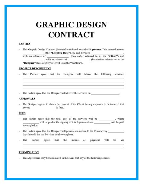 Free Graphic Design Contract Includes Free Template Freelance