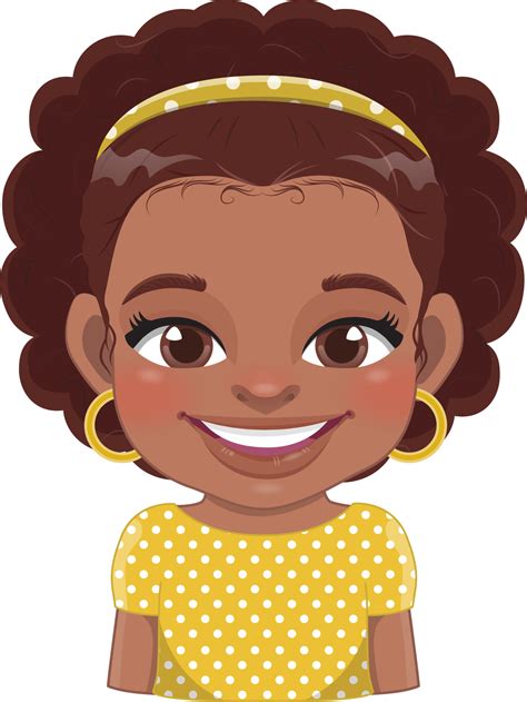 African American Girl Cartoon