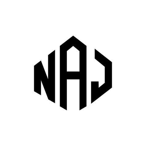 NAJ letter logo design with polygon shape. NAJ polygon and cube shape ...