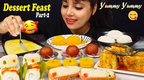 Eating Rasmalai Rasgulla Cham Cham Indian Sweets Asmr Eating