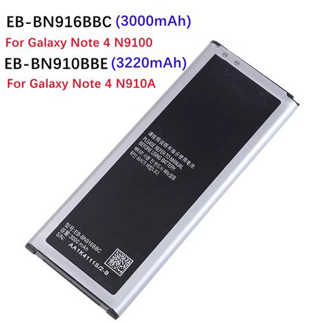 Eb Bn910bbe De Bater A Para Samsung Galaxy Note 4 Eb Bn916bbc Para