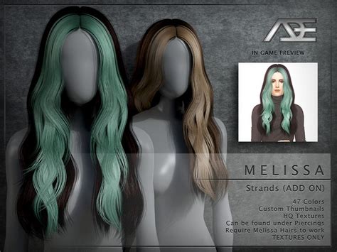 Ade Darma S Melissa Hair Strands Add On Sims Hair Sims Teen