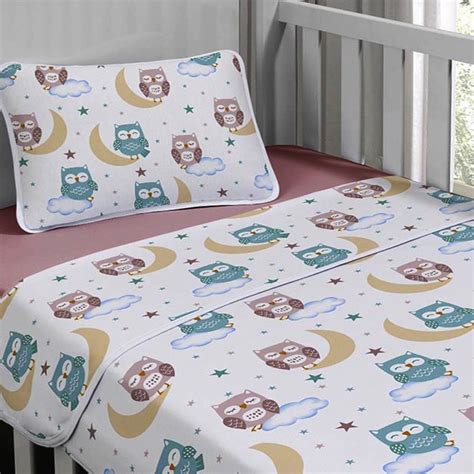 Jogo de Cama Tecebem Baby Malha 100 Algodao Estampado Isa 3 Peças Rose