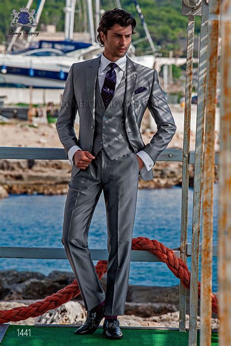 Traje De Novio Moderno Gris Gris Plata Mario Moreno Moyano Traje