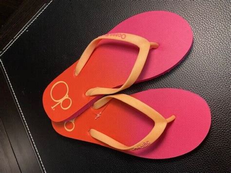 Op Ocean Pacific Womens Summer Flip Flops Ombre Hot Pinkorange New With Tags Ebay