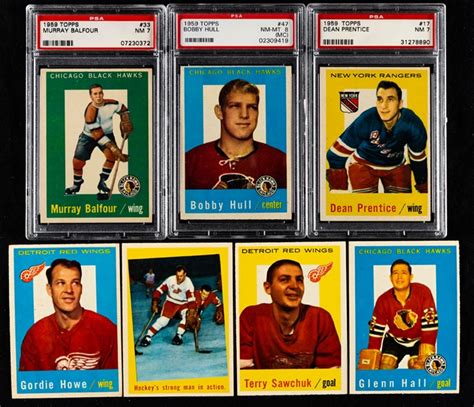 Lot Detail Topps Hockey Complete Card Set With Psa