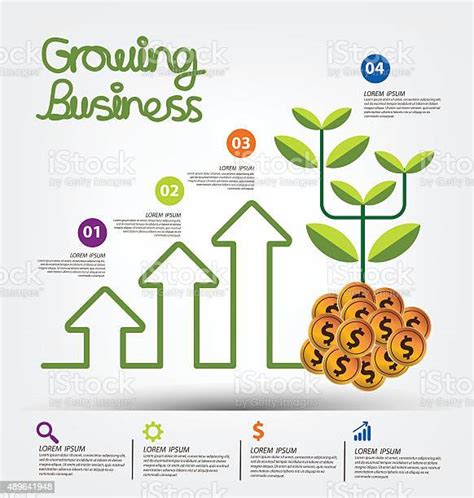 Business Growth Concept Vector Illustration Stock Illustration