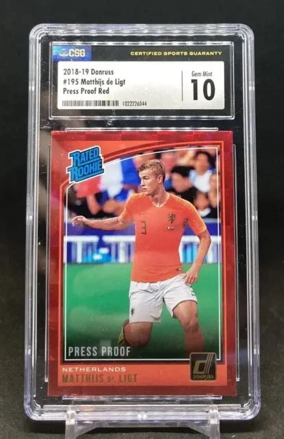 2018 19 ÉPREUVE PRESSE rouge recrue Panini Donruss Matthijs De Ligt CSG