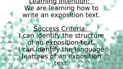 Writing - Exposition | Teaching Resources