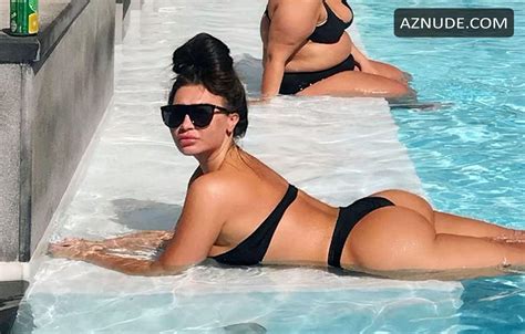 Lauren Goodger Sexy In The Arabian Sunshine In Her Skimpy Little Black Bikini Showing Off Her